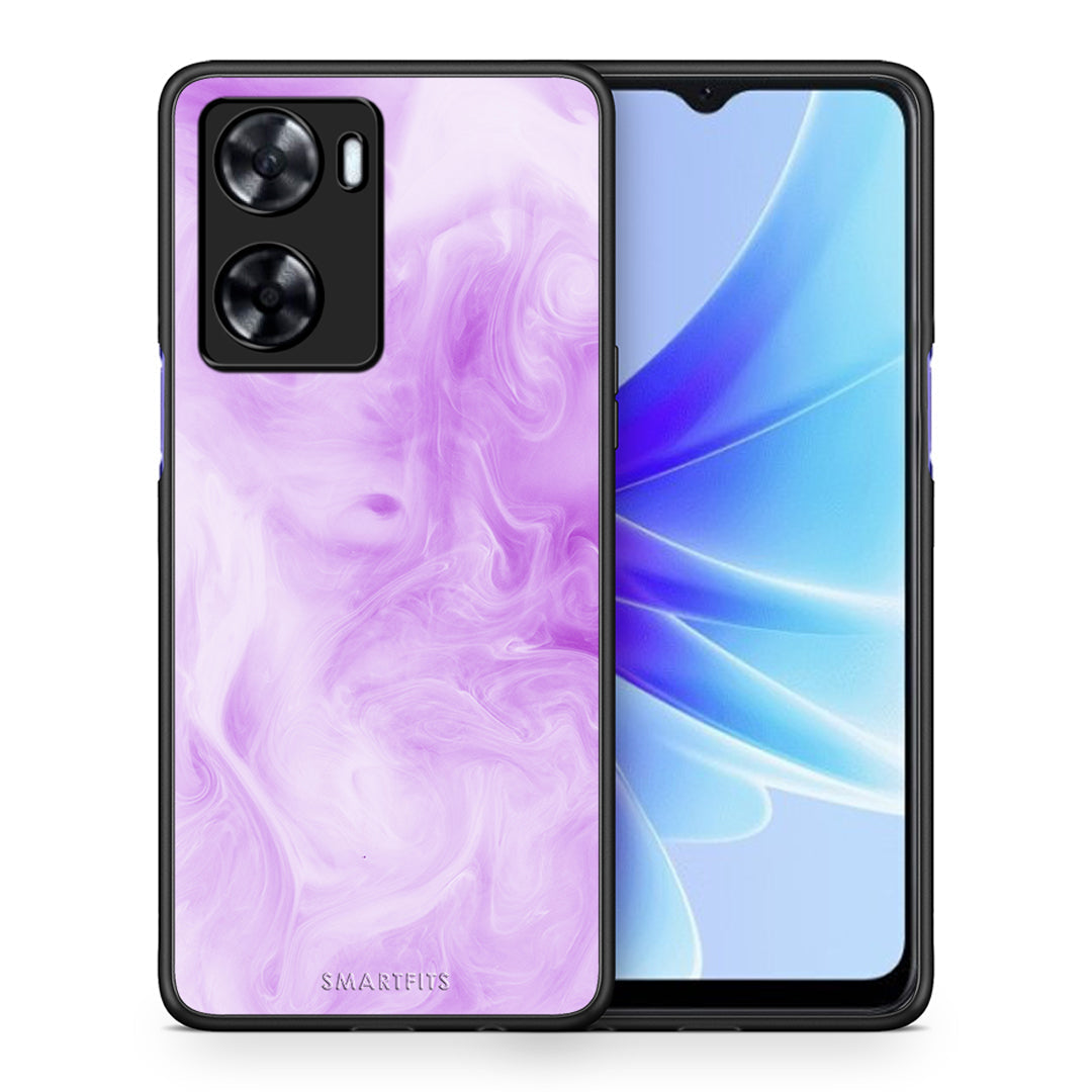 Θήκη Oppo A57s / A77s / A58 / OnePlus Nord N20 SE Lavender Watercolor από τη Smartfits με σχέδιο στο πίσω μέρος και μαύρο περίβλημα | Oppo A57s / A77s / A58 / OnePlus Nord N20 SE Lavender Watercolor case with colorful back and black bezels