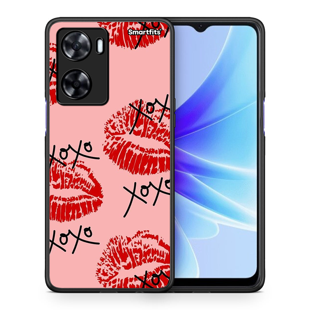 Θήκη Oppo A57s / A77s / A58 / OnePlus Nord N20 SE XOXO Lips από τη Smartfits με σχέδιο στο πίσω μέρος και μαύρο περίβλημα | Oppo A57s / A77s / A58 / OnePlus Nord N20 SE XOXO Lips case with colorful back and black bezels