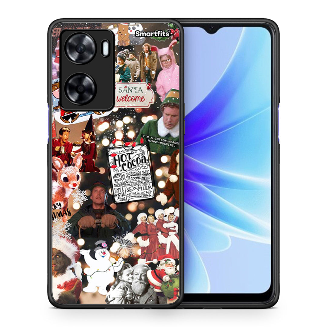 Θήκη Oppo A57s / A77s / A77 Xmas Movies από τη Smartfits με σχέδιο στο πίσω μέρος και μαύρο περίβλημα | Oppo A57s / A77s / A77 Xmas Movies case with colorful back and black bezels