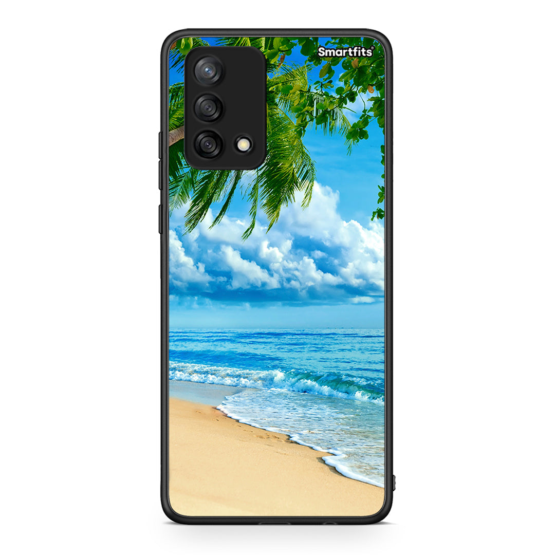 Oppo A74 4G Beautiful Beach θήκη από τη Smartfits με σχέδιο στο πίσω μέρος και μαύρο περίβλημα | Smartphone case with colorful back and black bezels by Smartfits