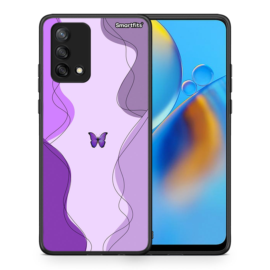 Purple Mariposa - Oppo A74 4G θήκη