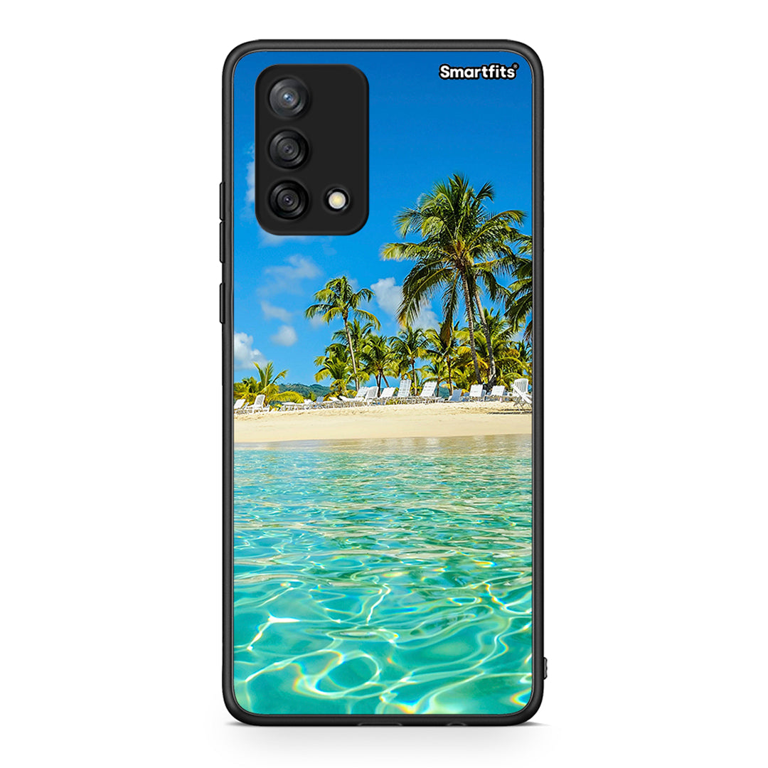 Oppo A74 4G Tropical Vibes Θήκη από τη Smartfits με σχέδιο στο πίσω μέρος και μαύρο περίβλημα | Smartphone case with colorful back and black bezels by Smartfits
