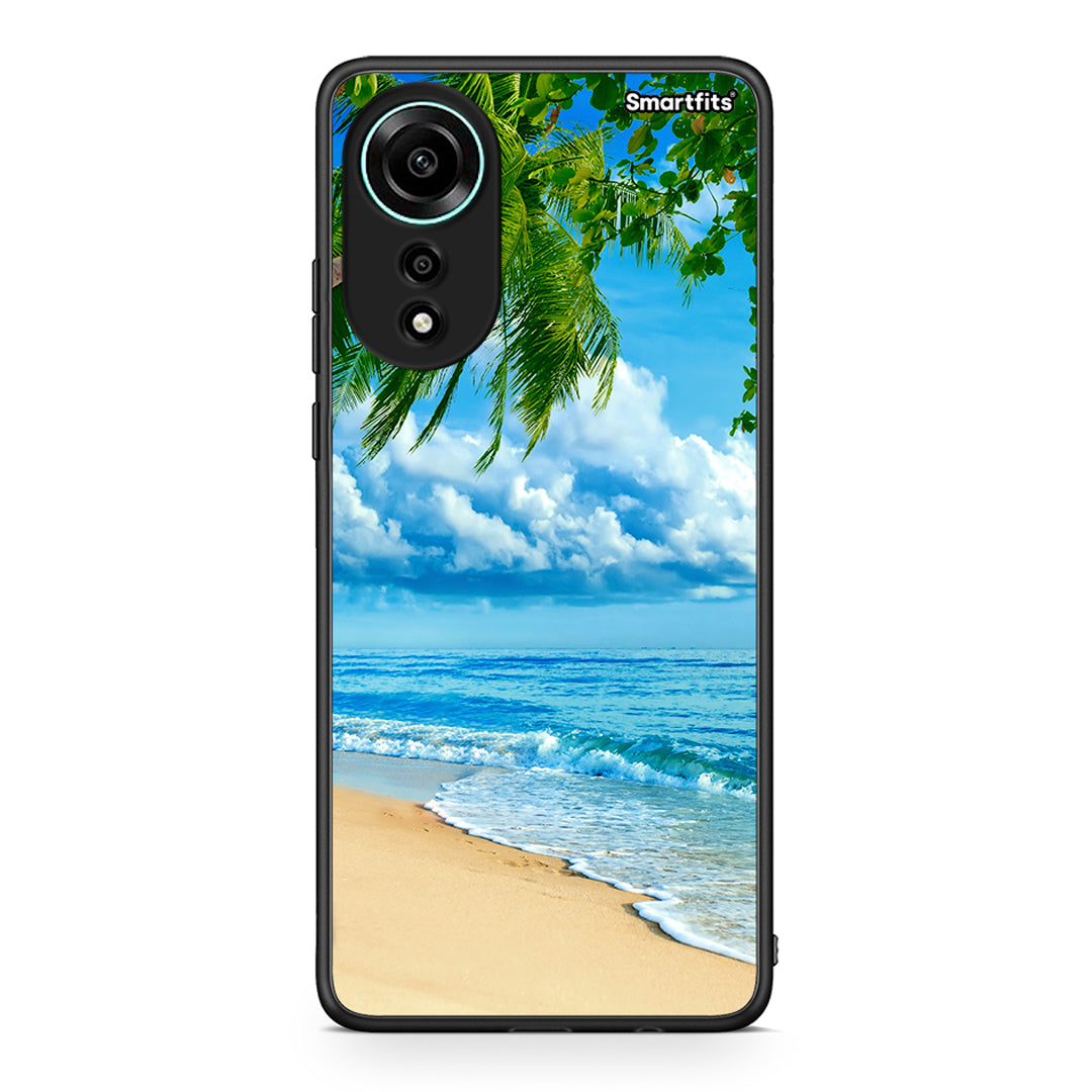 Oppo A78 4G Beautiful Beach θήκη από τη Smartfits με σχέδιο στο πίσω μέρος και μαύρο περίβλημα | Smartphone case with colorful back and black bezels by Smartfits