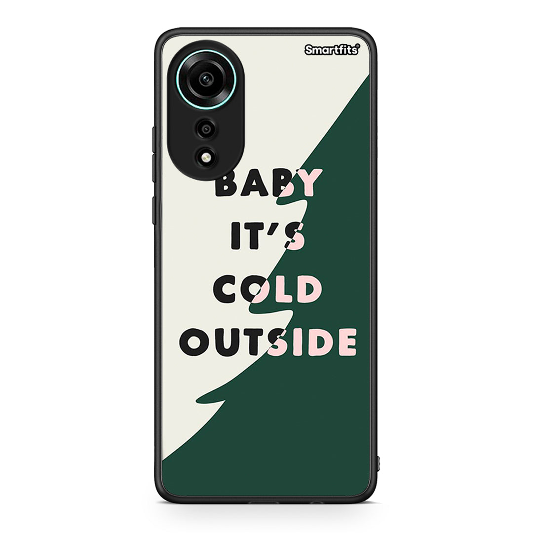 Oppo A78 4G Cold Outside θήκη από τη Smartfits με σχέδιο στο πίσω μέρος και μαύρο περίβλημα | Smartphone case with colorful back and black bezels by Smartfits