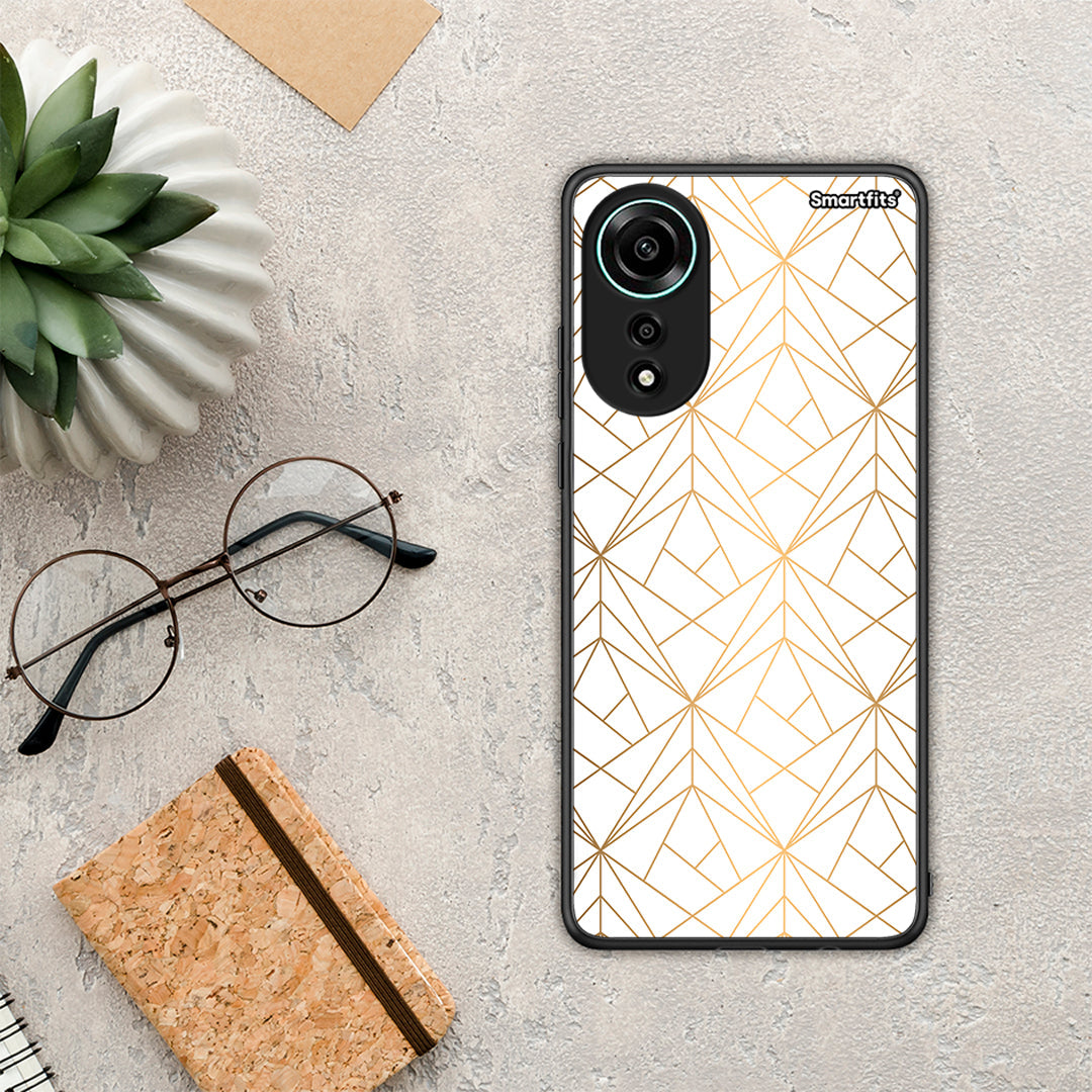 Geometric Luxury White - Oppo A78 4G case