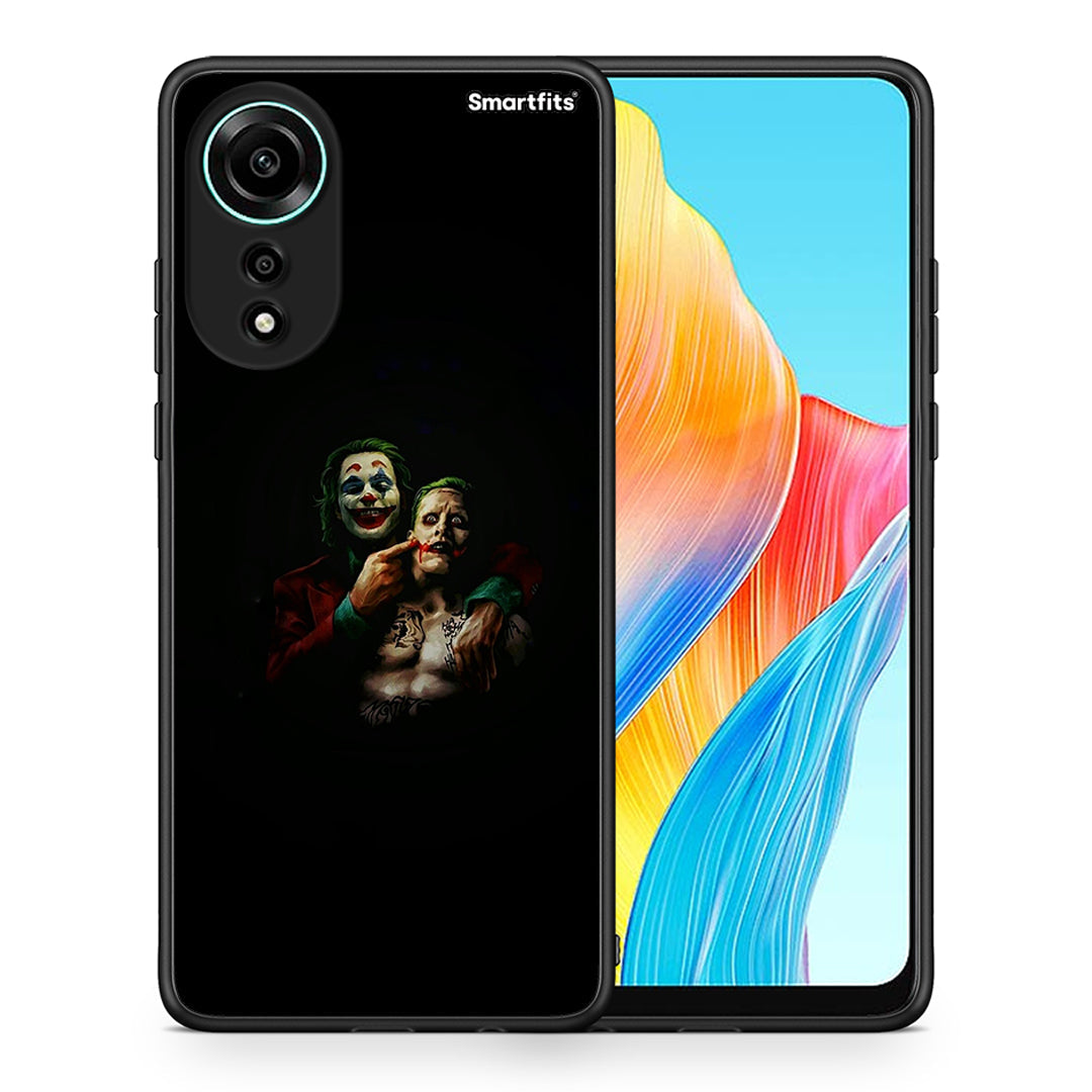 Θήκη Oppo A78 4G Clown Hero από τη Smartfits με σχέδιο στο πίσω μέρος και μαύρο περίβλημα | Oppo A78 4G Clown Hero case with colorful back and black bezels