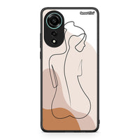 Thumbnail for Oppo A78 4G LineArt Woman θήκη από τη Smartfits με σχέδιο στο πίσω μέρος και μαύρο περίβλημα | Smartphone case with colorful back and black bezels by Smartfits