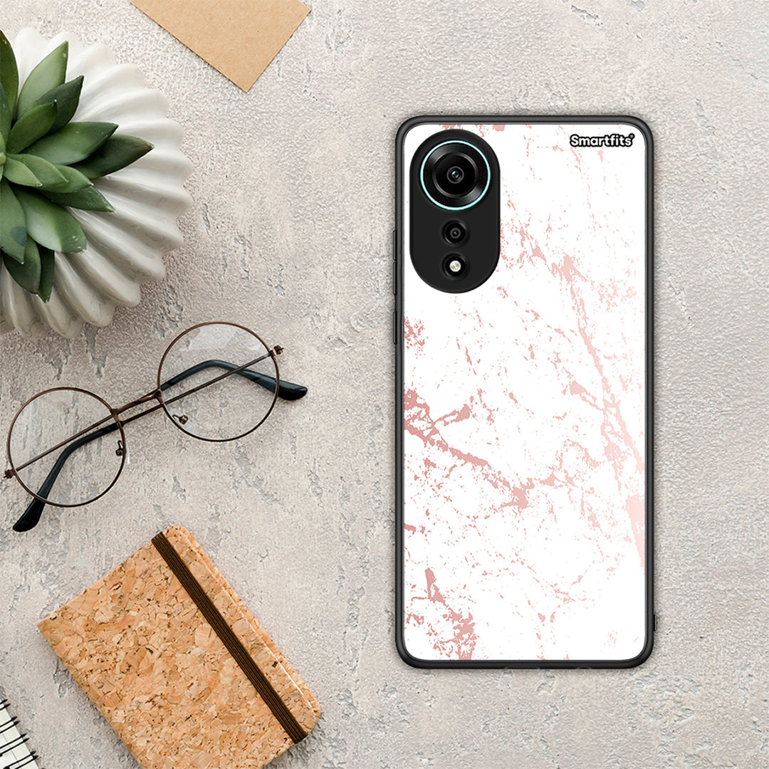 Marble Pink Splash - Oppo A78 4G case