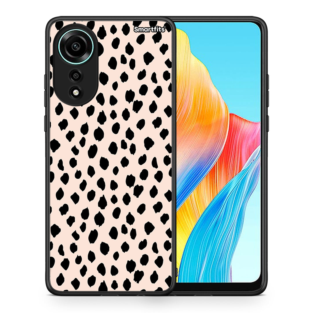 Θήκη Oppo A78 4G New Polka Dots από τη Smartfits με σχέδιο στο πίσω μέρος και μαύρο περίβλημα | Oppo A78 4G New Polka Dots case with colorful back and black bezels