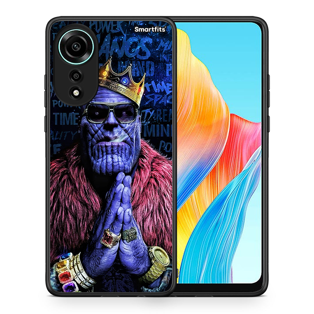 Θήκη Oppo A78 4G Thanos PopArt από τη Smartfits με σχέδιο στο πίσω μέρος και μαύρο περίβλημα | Oppo A78 4G Thanos PopArt case with colorful back and black bezels