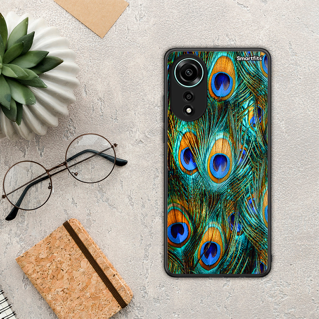 Real Peacock Feathers - Oppo A78 4G case