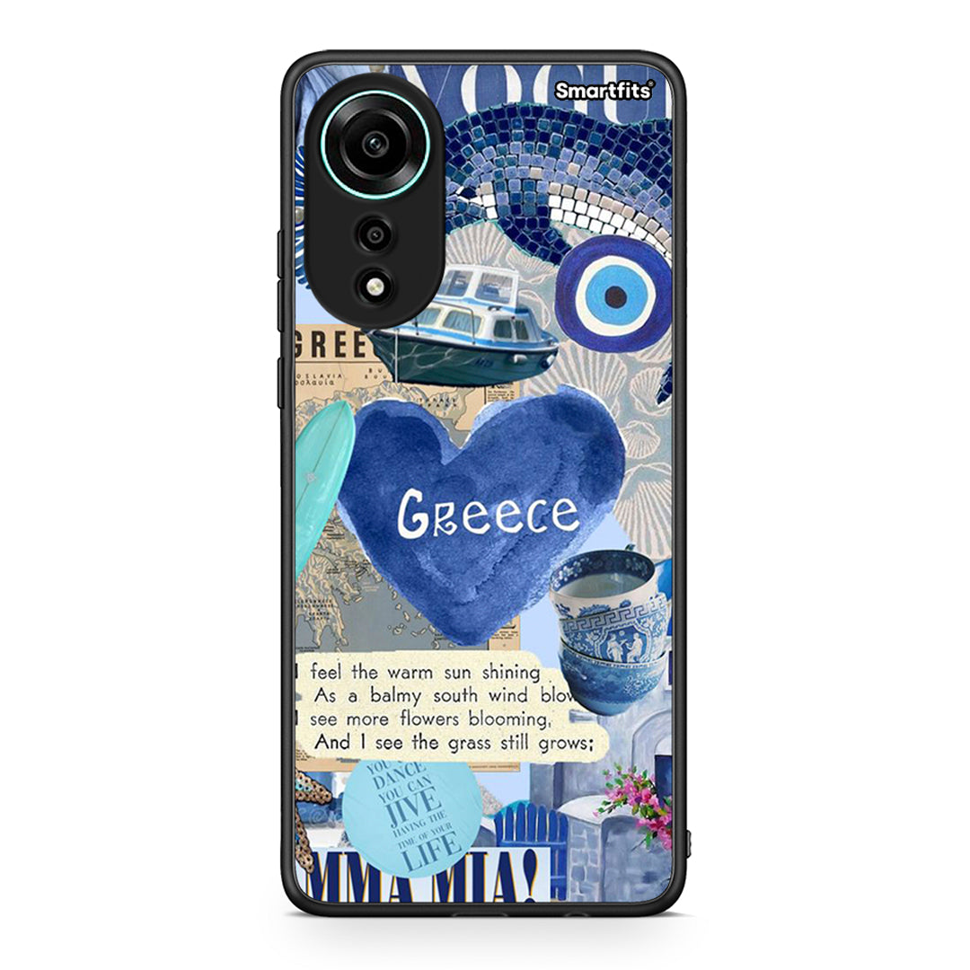 Oppo A78 4G Summer In Greece Θήκη από τη Smartfits με σχέδιο στο πίσω μέρος και μαύρο περίβλημα | Smartphone case with colorful back and black bezels by Smartfits