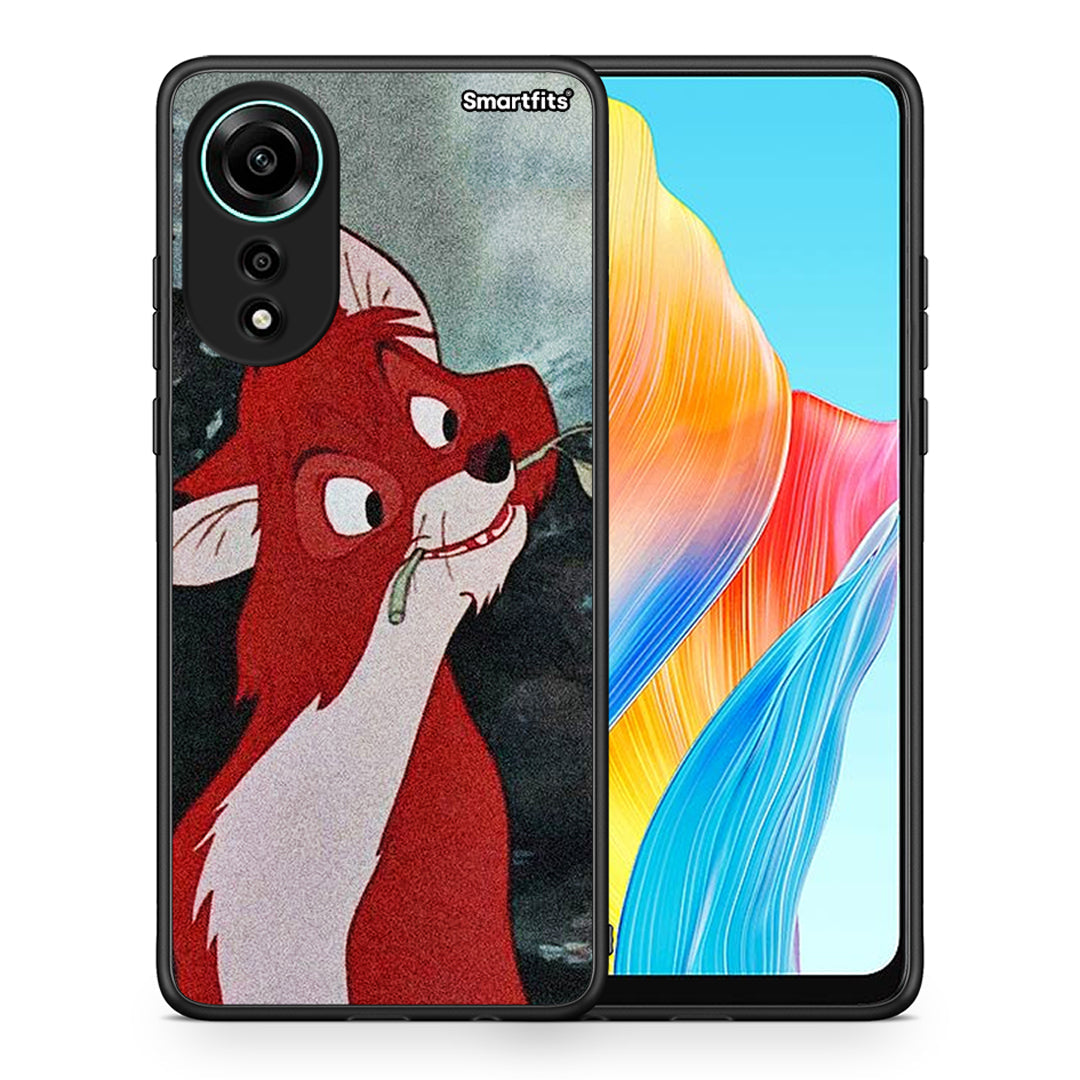 Θήκη Oppo A78 4G Tod And Vixey Love 1 από τη Smartfits με σχέδιο στο πίσω μέρος και μαύρο περίβλημα | Oppo A78 4G Tod And Vixey Love 1 case with colorful back and black bezels