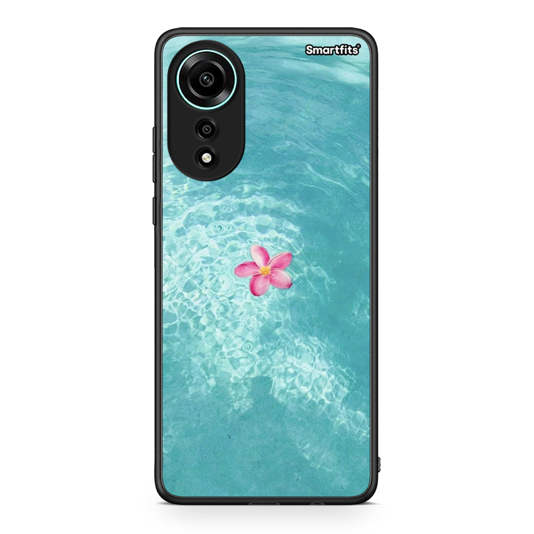 Oppo A78 4G Water Flower Θήκη από τη Smartfits με σχέδιο στο πίσω μέρος και μαύρο περίβλημα | Smartphone case with colorful back and black bezels by Smartfits