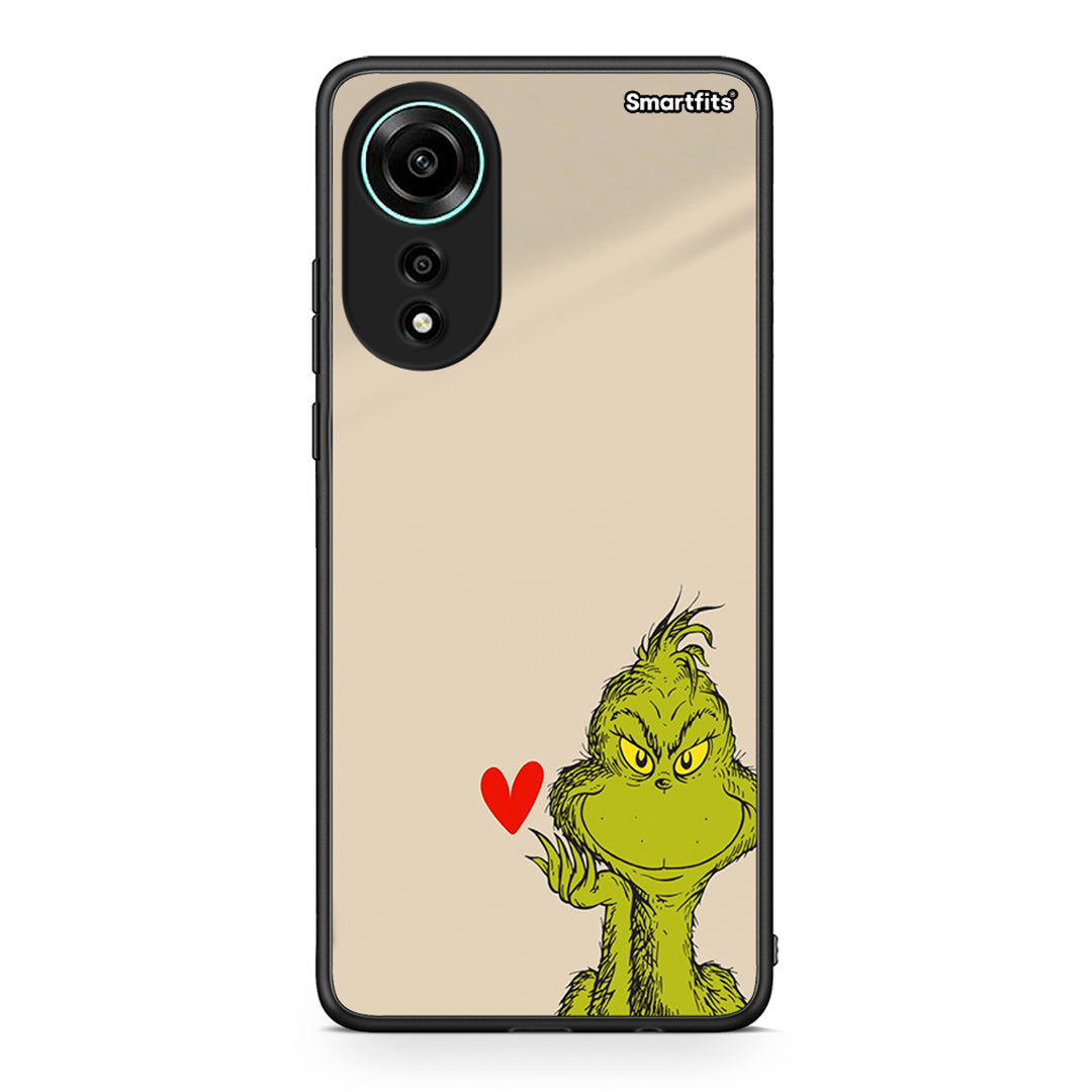 Oppo A78 4G Xmas Grinch θήκη από τη Smartfits με σχέδιο στο πίσω μέρος και μαύρο περίβλημα | Smartphone case with colorful back and black bezels by Smartfits