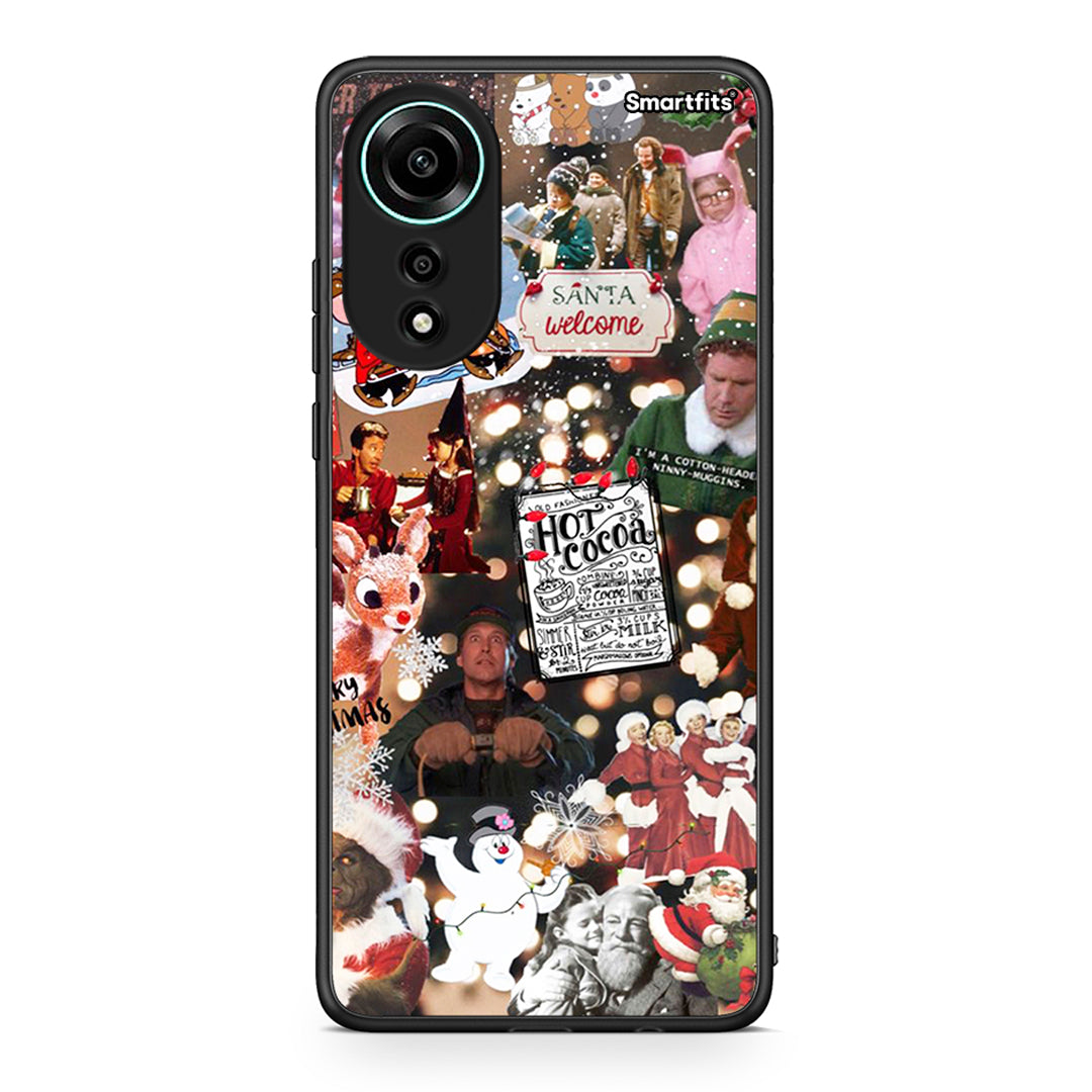 Oppo A78 4G Xmas Movies θήκη από τη Smartfits με σχέδιο στο πίσω μέρος και μαύρο περίβλημα | Smartphone case with colorful back and black bezels by Smartfits