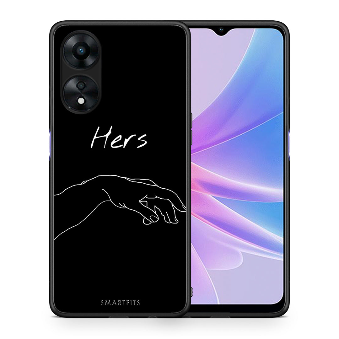 Θήκη Oppo A78 Aesthetic Love 1 από τη Smartfits με σχέδιο στο πίσω μέρος και μαύρο περίβλημα | Oppo A78 Aesthetic Love 1 Case with Colorful Back and Black Bezels