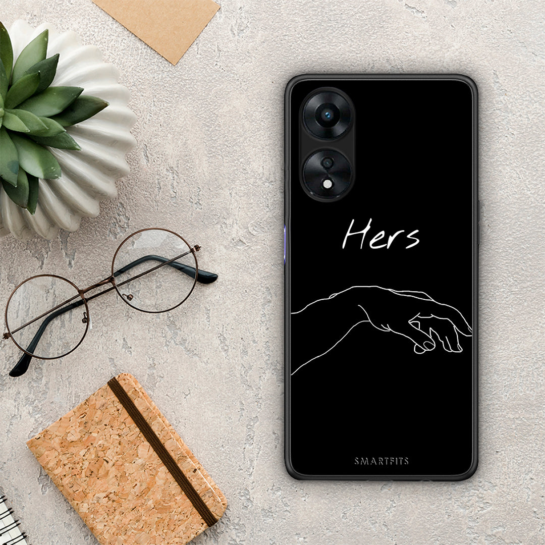 Θήκη Oppo A78 Aesthetic Love 1 από τη Smartfits με σχέδιο στο πίσω μέρος και μαύρο περίβλημα | Oppo A78 Aesthetic Love 1 Case with Colorful Back and Black Bezels