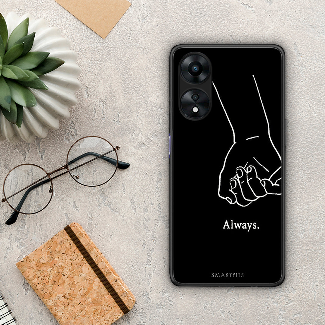 Θήκη Oppo A78 Always & Forever 1 από τη Smartfits με σχέδιο στο πίσω μέρος και μαύρο περίβλημα | Oppo A78 Always & Forever 1 Case with Colorful Back and Black Bezels