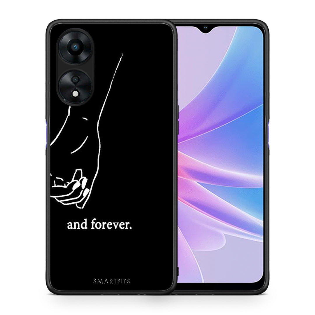 Θήκη Oppo A78 Always & Forever 2 από τη Smartfits με σχέδιο στο πίσω μέρος και μαύρο περίβλημα | Oppo A78 Always & Forever 2 Case with Colorful Back and Black Bezels