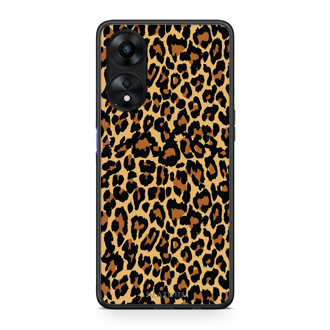 Θήκη Oppo A78 Animal Leopard από τη Smartfits με σχέδιο στο πίσω μέρος και μαύρο περίβλημα | Oppo A78 Animal Leopard Case with Colorful Back and Black Bezels