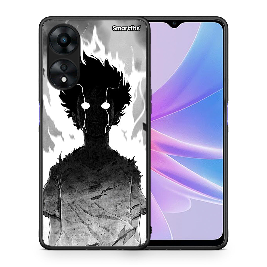 Θήκη Oppo A78 Anime Boy από τη Smartfits με σχέδιο στο πίσω μέρος και μαύρο περίβλημα | Oppo A78 Anime Boy Case with Colorful Back and Black Bezels