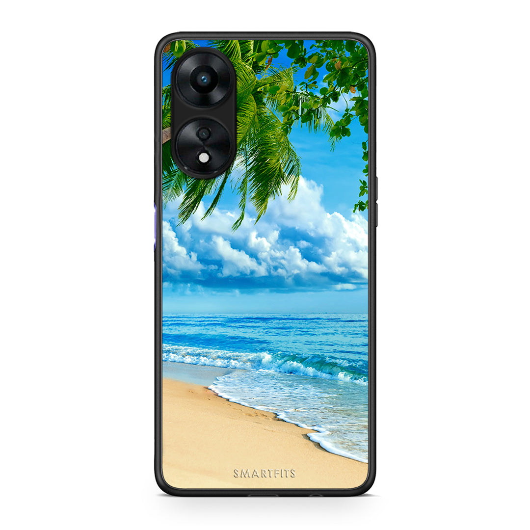 Θήκη Oppo A78 Beautiful Beach από τη Smartfits με σχέδιο στο πίσω μέρος και μαύρο περίβλημα | Oppo A78 Beautiful Beach Case with Colorful Back and Black Bezels