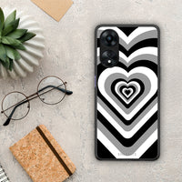 Thumbnail for Θήκη Oppo A78 Black Hearts από τη Smartfits με σχέδιο στο πίσω μέρος και μαύρο περίβλημα | Oppo A78 Black Hearts Case with Colorful Back and Black Bezels