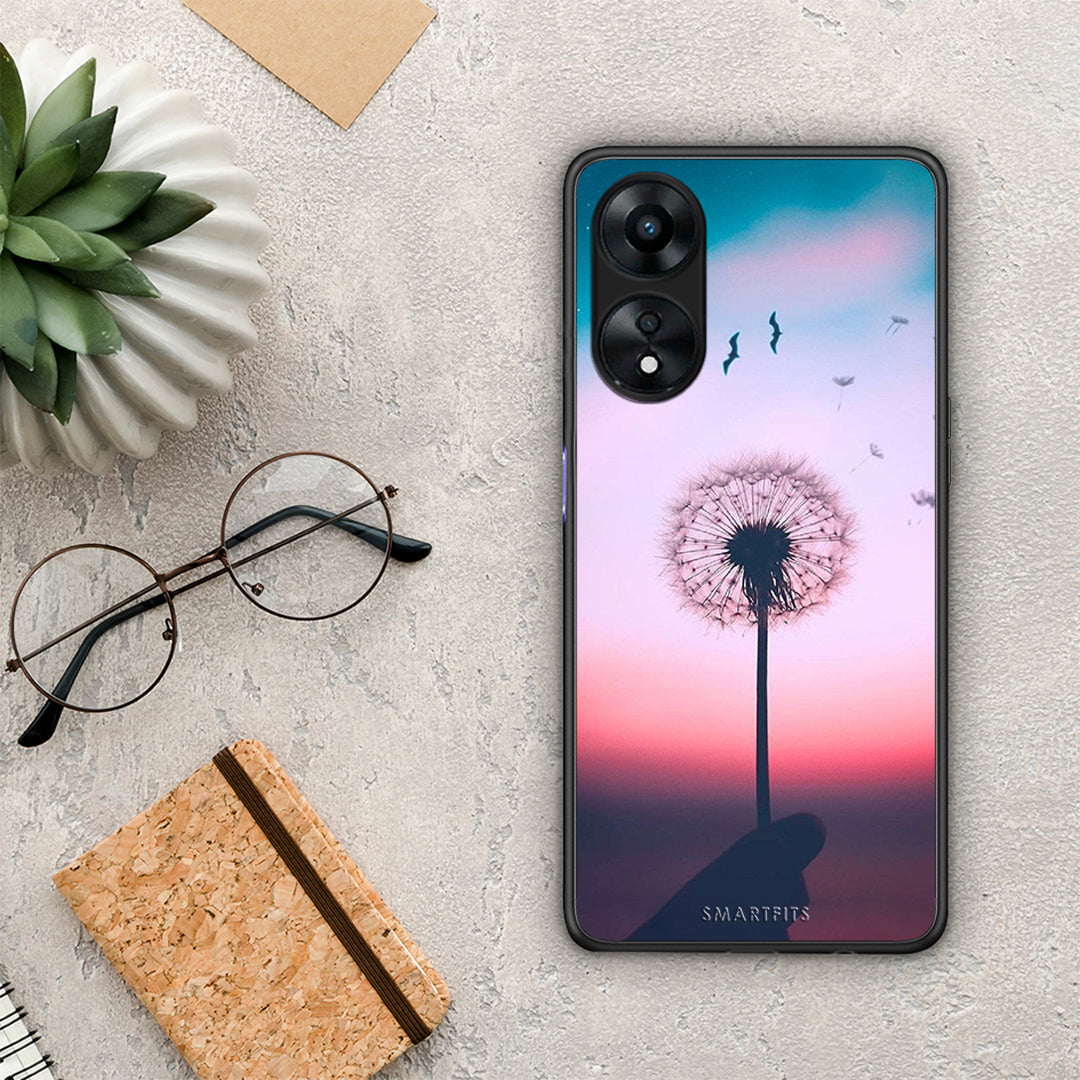 Θήκη Oppo A78 Boho Wish από τη Smartfits με σχέδιο στο πίσω μέρος και μαύρο περίβλημα | Oppo A78 Boho Wish Case with Colorful Back and Black Bezels