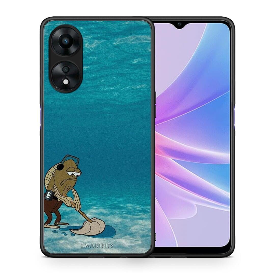 Θήκη Oppo A78 Clean The Ocean από τη Smartfits με σχέδιο στο πίσω μέρος και μαύρο περίβλημα | Oppo A78 Clean The Ocean Case with Colorful Back and Black Bezels