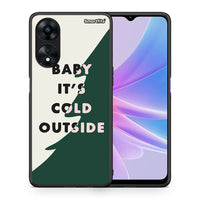 Thumbnail for Θήκη Oppo A78 Cold Outside από τη Smartfits με σχέδιο στο πίσω μέρος και μαύρο περίβλημα | Oppo A78 Cold Outside Case with Colorful Back and Black Bezels