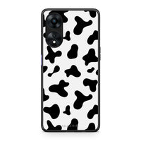 Thumbnail for Θήκη Oppo A78 Cow Print από τη Smartfits με σχέδιο στο πίσω μέρος και μαύρο περίβλημα | Oppo A78 Cow Print Case with Colorful Back and Black Bezels