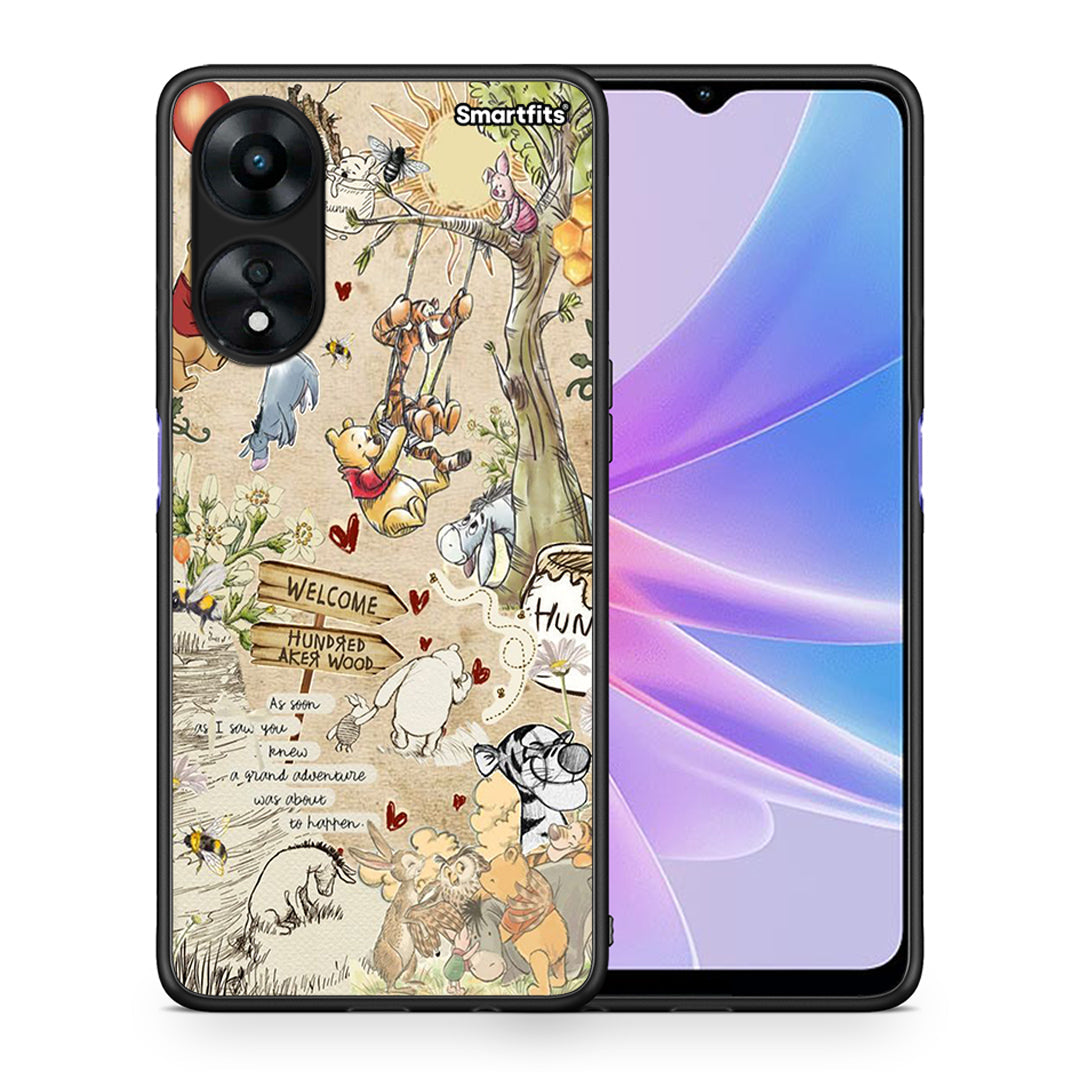 Θήκη Oppo A78 Happy Friends από τη Smartfits με σχέδιο στο πίσω μέρος και μαύρο περίβλημα | Oppo A78 Happy Friends Case with Colorful Back and Black Bezels