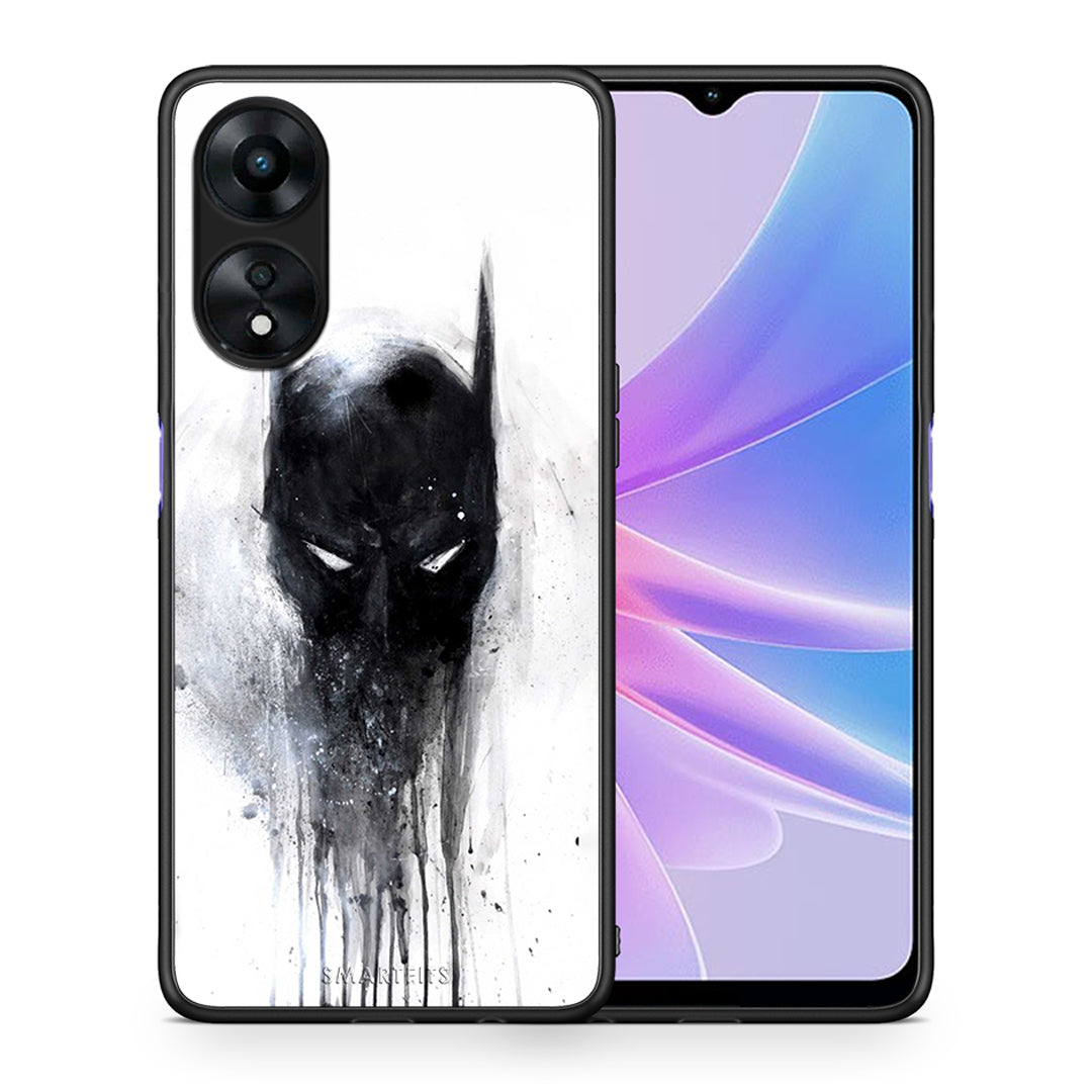 Θήκη Oppo A78 Hero Paint Bat από τη Smartfits με σχέδιο στο πίσω μέρος και μαύρο περίβλημα | Oppo A78 Hero Paint Bat Case with Colorful Back and Black Bezels