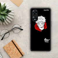 Thumbnail for Θήκη Oppo A78 Itadori Anime από τη Smartfits με σχέδιο στο πίσω μέρος και μαύρο περίβλημα | Oppo A78 Itadori Anime Case with Colorful Back and Black Bezels