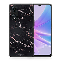 Thumbnail for Θήκη Oppo A78 Marble Black Rosegold από τη Smartfits με σχέδιο στο πίσω μέρος και μαύρο περίβλημα | Oppo A78 Marble Black Rosegold Case with Colorful Back and Black Bezels