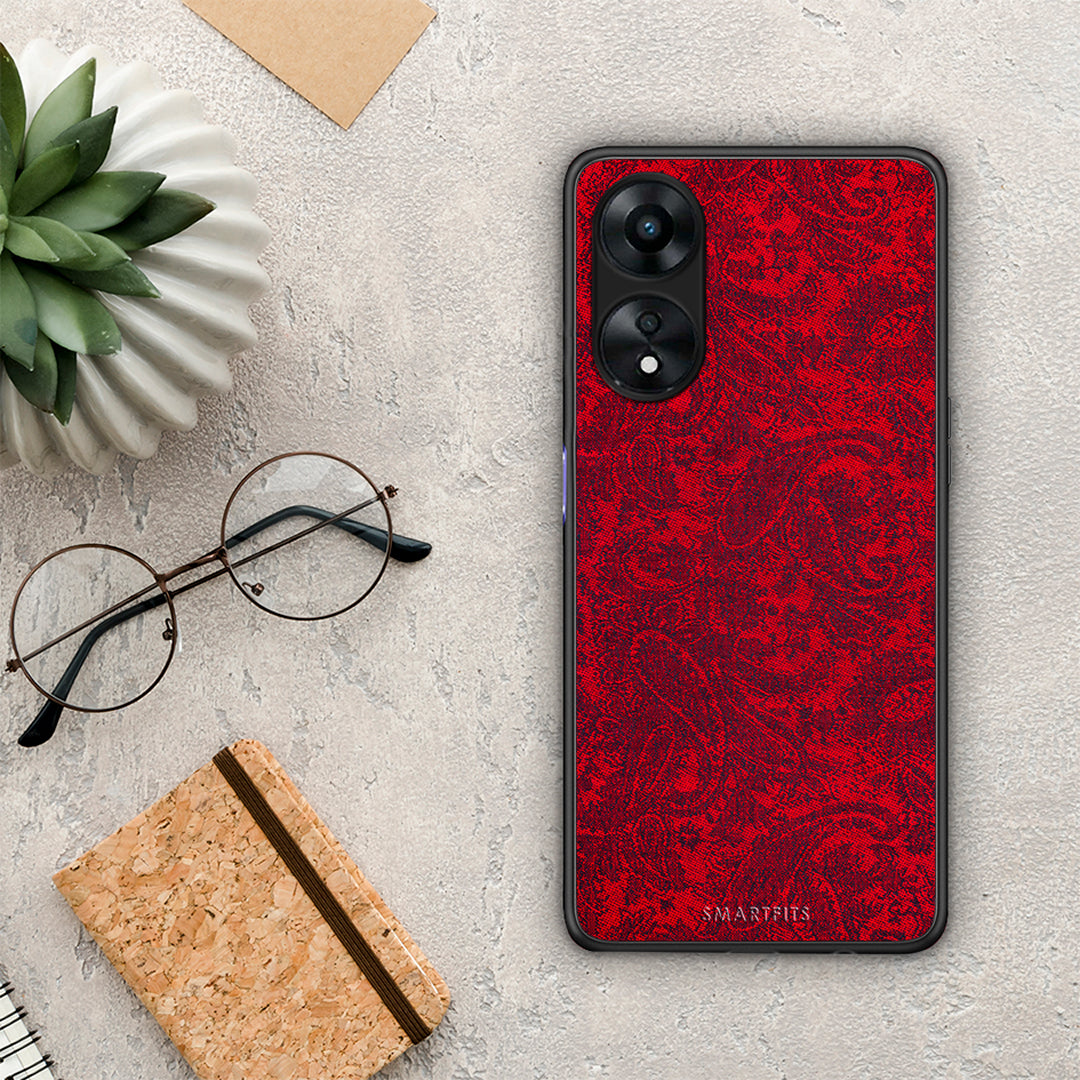 Θήκη Oppo A78 Paisley Cashmere από τη Smartfits με σχέδιο στο πίσω μέρος και μαύρο περίβλημα | Oppo A78 Paisley Cashmere Case with Colorful Back and Black Bezels