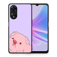 Thumbnail for Θήκη Oppo A78 Pig Love 2 από τη Smartfits με σχέδιο στο πίσω μέρος και μαύρο περίβλημα | Oppo A78 Pig Love 2 Case with Colorful Back and Black Bezels