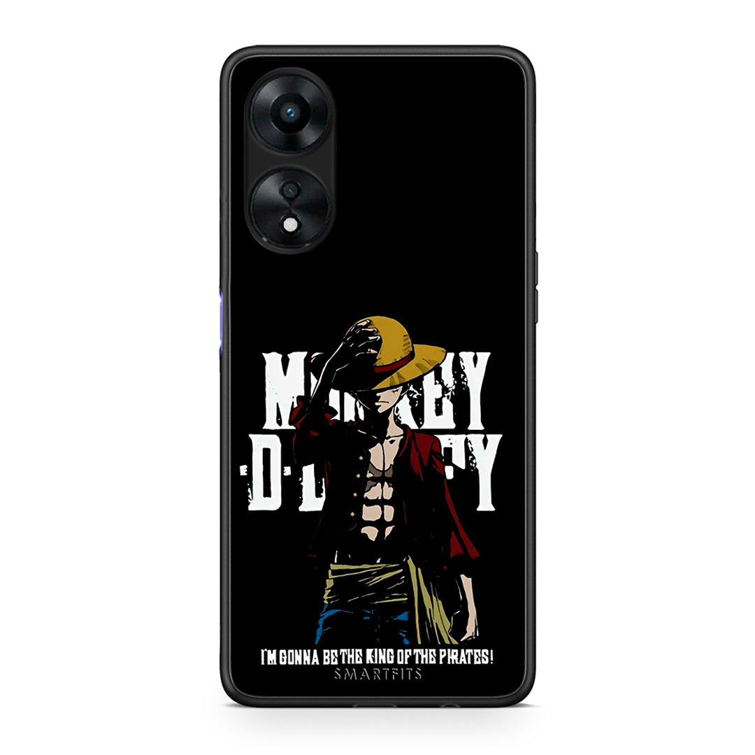 Θήκη Oppo A78 Pirate King από τη Smartfits με σχέδιο στο πίσω μέρος και μαύρο περίβλημα | Oppo A78 Pirate King Case with Colorful Back and Black Bezels