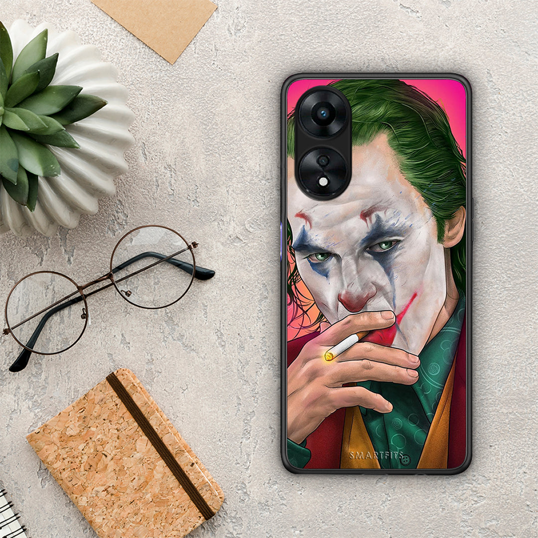 Θήκη Oppo A78 PopArt JokesOnU από τη Smartfits με σχέδιο στο πίσω μέρος και μαύρο περίβλημα | Oppo A78 PopArt JokesOnU Case with Colorful Back and Black Bezels