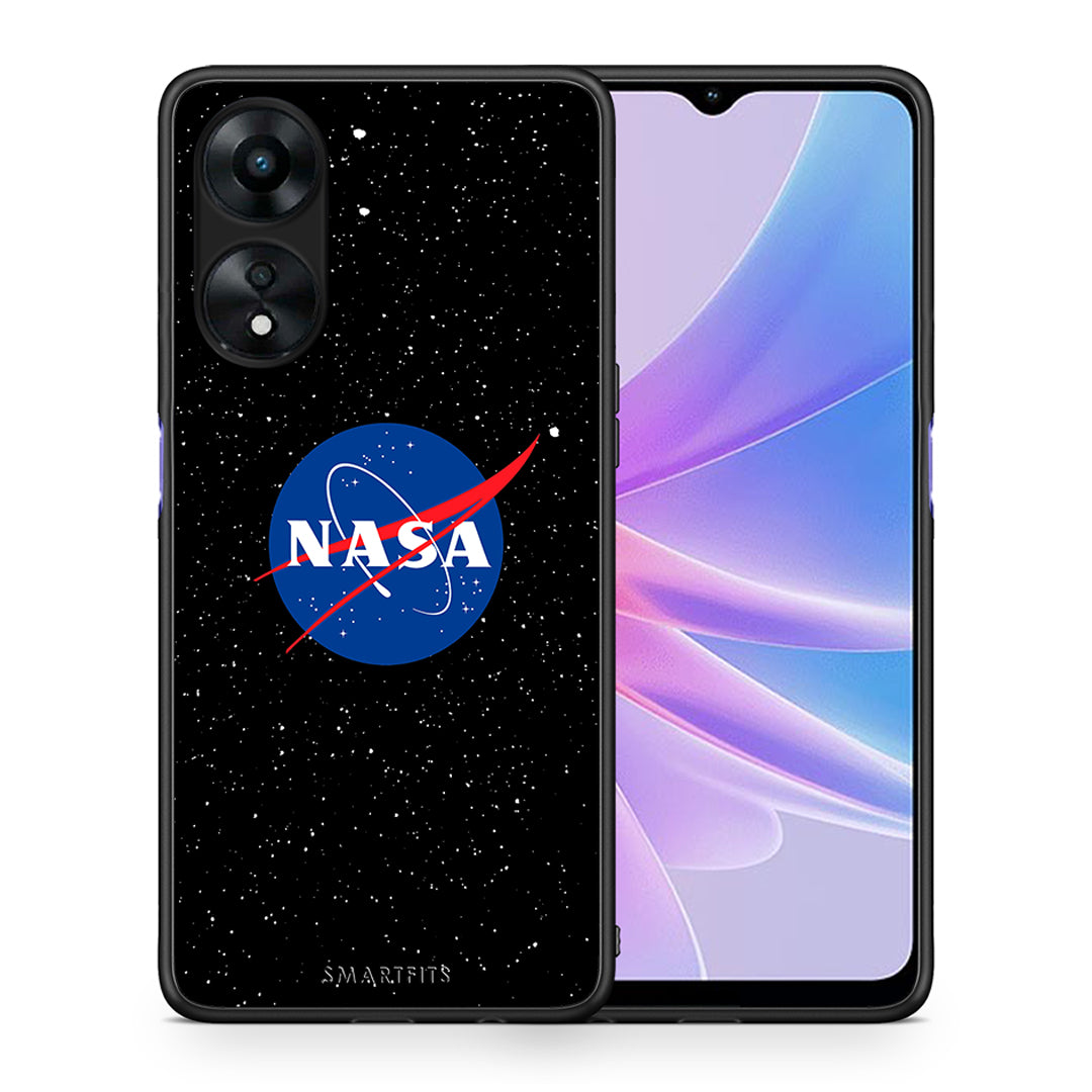 Θήκη Oppo A78 PopArt NASA από τη Smartfits με σχέδιο στο πίσω μέρος και μαύρο περίβλημα | Oppo A78 PopArt NASA Case with Colorful Back and Black Bezels