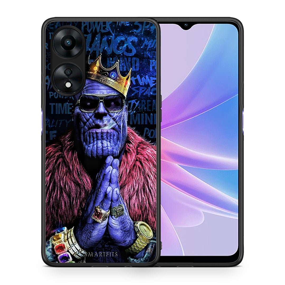 Θήκη Oppo A78 PopArt Thanos από τη Smartfits με σχέδιο στο πίσω μέρος και μαύρο περίβλημα | Oppo A78 PopArt Thanos Case with Colorful Back and Black Bezels