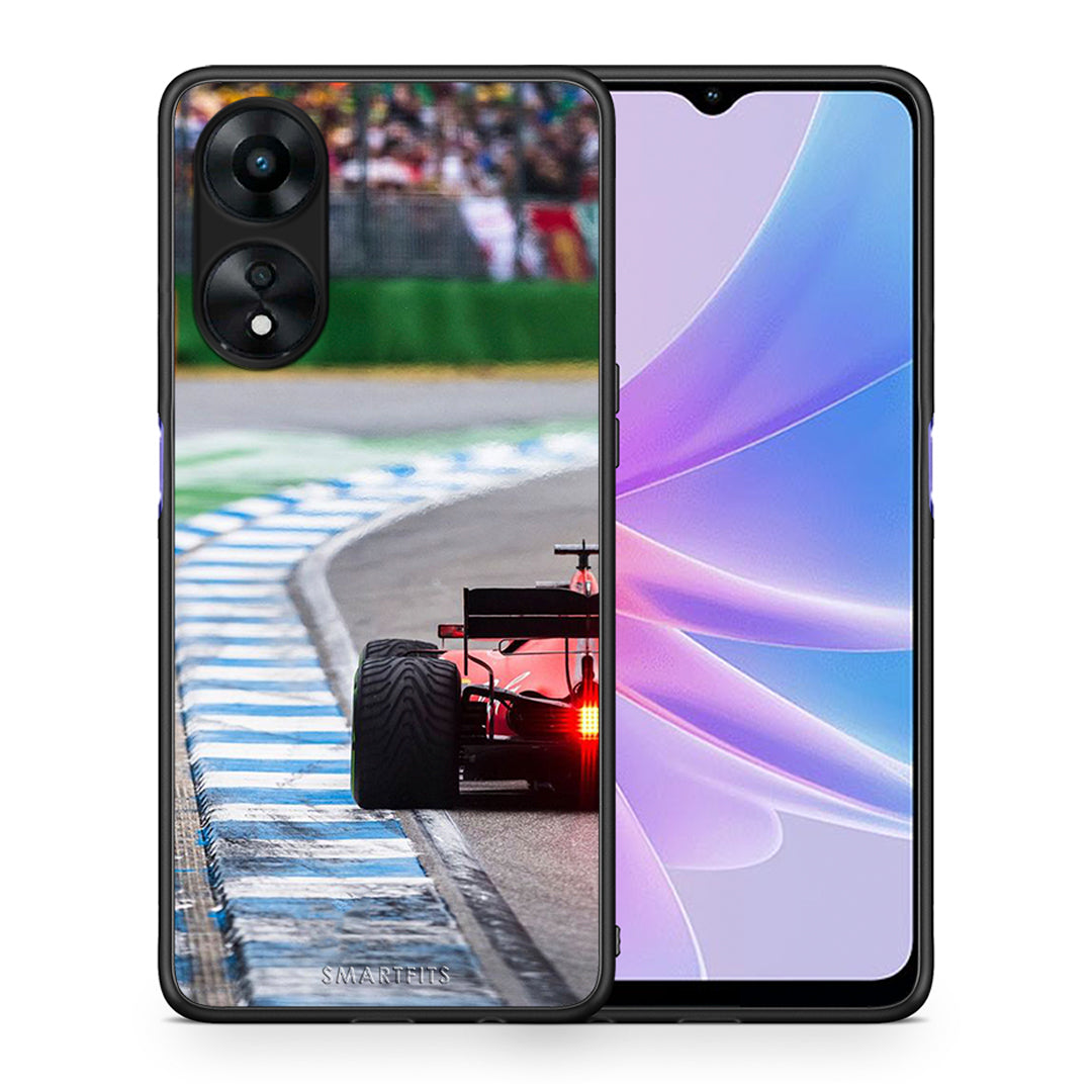 Θήκη Oppo A78 Racing Vibes από τη Smartfits με σχέδιο στο πίσω μέρος και μαύρο περίβλημα | Oppo A78 Racing Vibes Case with Colorful Back and Black Bezels