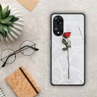 Thumbnail for Θήκη Oppo A78 Red Rose από τη Smartfits με σχέδιο στο πίσω μέρος και μαύρο περίβλημα | Oppo A78 Red Rose Case with Colorful Back and Black Bezels