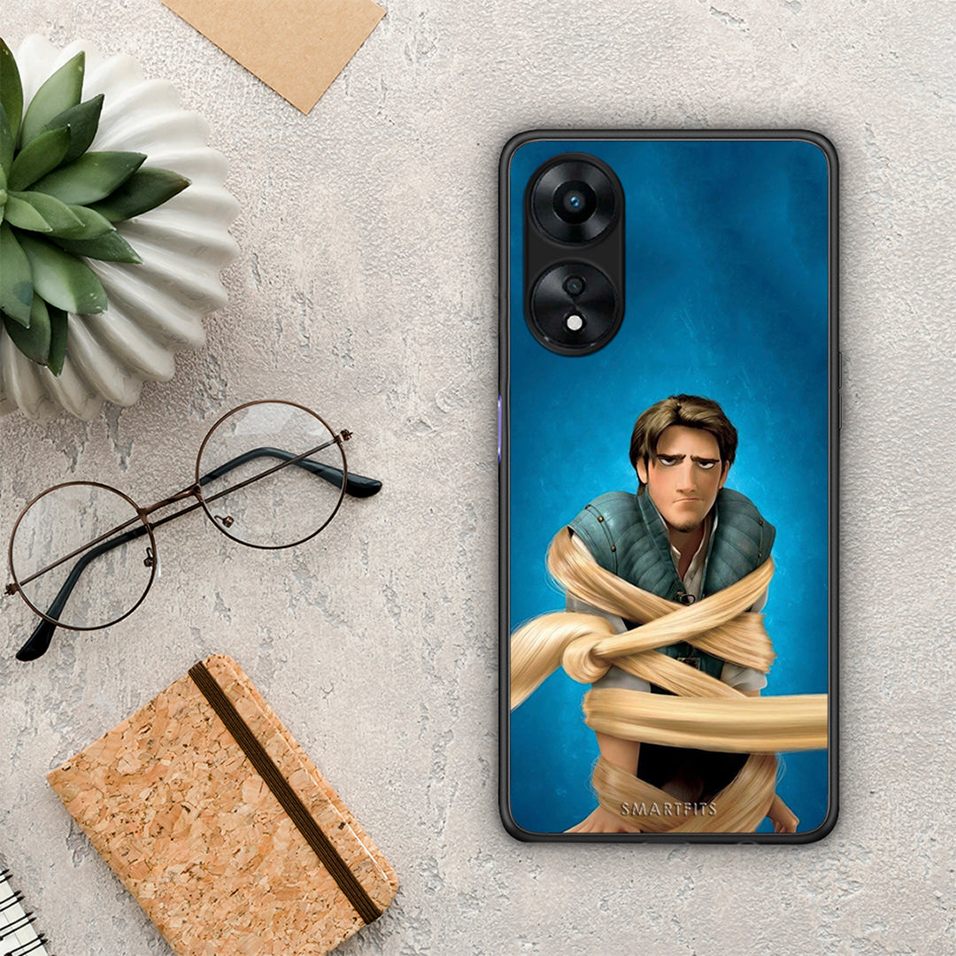 Θήκη Oppo A78 Tangled 1 από τη Smartfits με σχέδιο στο πίσω μέρος και μαύρο περίβλημα | Oppo A78 Tangled 1 Case with Colorful Back and Black Bezels