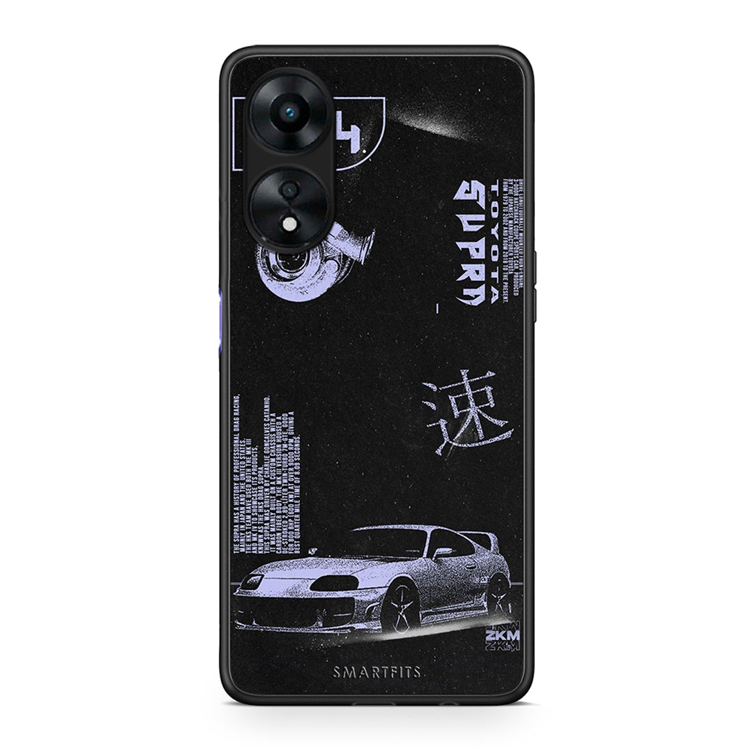 Θήκη Oppo A78 Tokyo Drift από τη Smartfits με σχέδιο στο πίσω μέρος και μαύρο περίβλημα | Oppo A78 Tokyo Drift Case with Colorful Back and Black Bezels