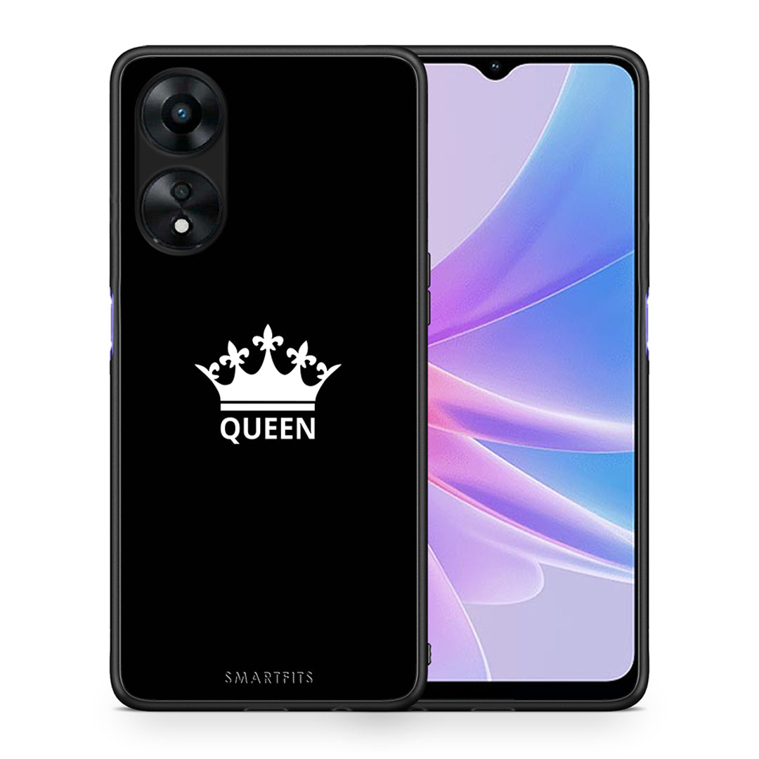 Θήκη Oppo A78 Valentine Queen από τη Smartfits με σχέδιο στο πίσω μέρος και μαύρο περίβλημα | Oppo A78 Valentine Queen Case with Colorful Back and Black Bezels