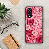 Thumbnail for Θήκη Oppo A78 Valentine RoseGarden από τη Smartfits με σχέδιο στο πίσω μέρος και μαύρο περίβλημα | Oppo A78 Valentine RoseGarden Case with Colorful Back and Black Bezels