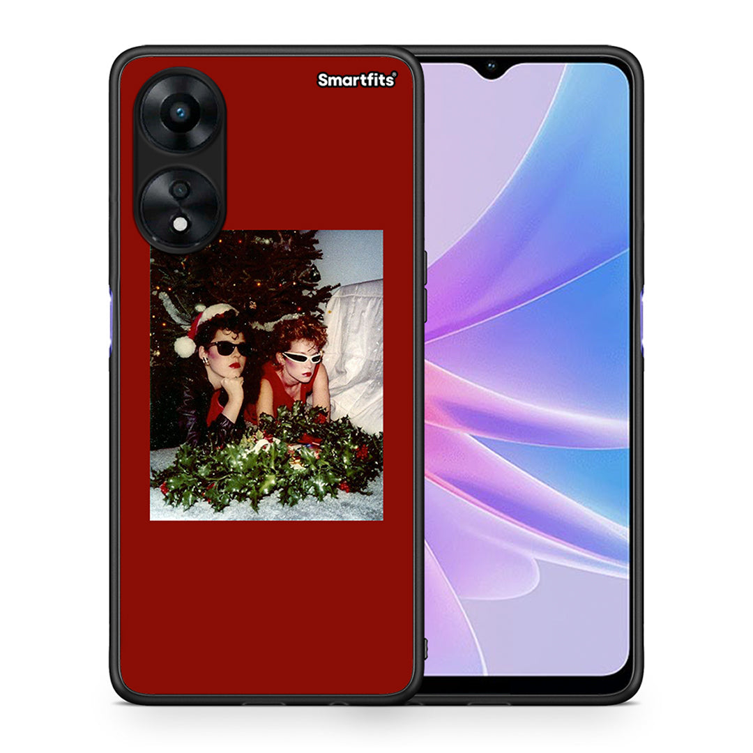 Θήκη Oppo A78 Waiting For Xmas από τη Smartfits με σχέδιο στο πίσω μέρος και μαύρο περίβλημα | Oppo A78 Waiting For Xmas Case with Colorful Back and Black Bezels