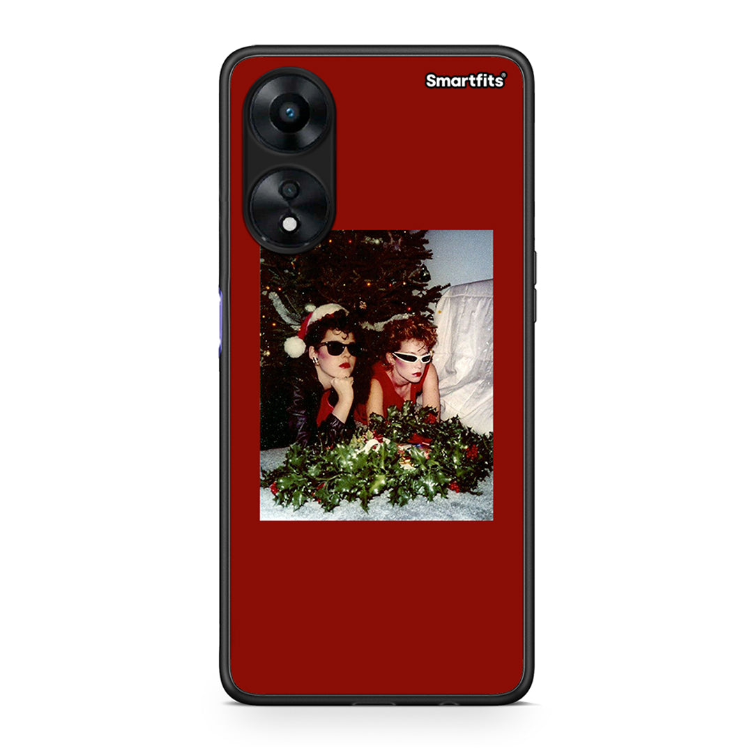 Θήκη Oppo A78 Waiting For Xmas από τη Smartfits με σχέδιο στο πίσω μέρος και μαύρο περίβλημα | Oppo A78 Waiting For Xmas Case with Colorful Back and Black Bezels